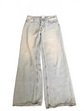 H&M Wide Leg Jeans Size 6 Light Wash